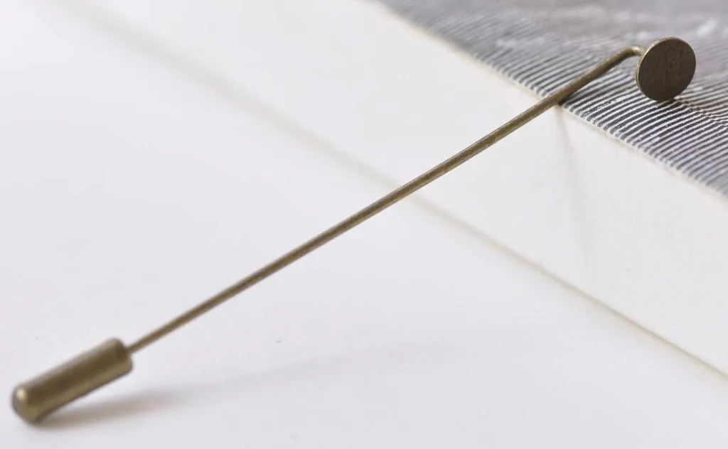10 pcs Antique Bronze Stick Pin Clutch  With 6mm Pad A5015