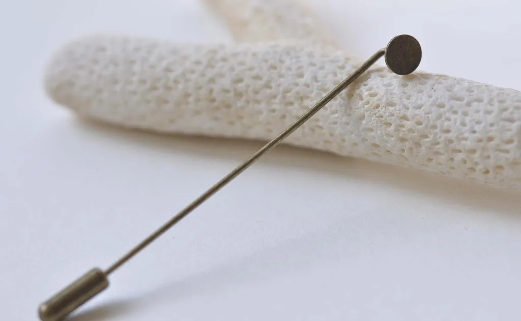 10 pcs Antique Bronze Stick Pin Clutch  With 6mm Pad A5015