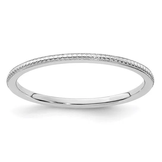 14K Gold 1.2mm Bead Stackable Band