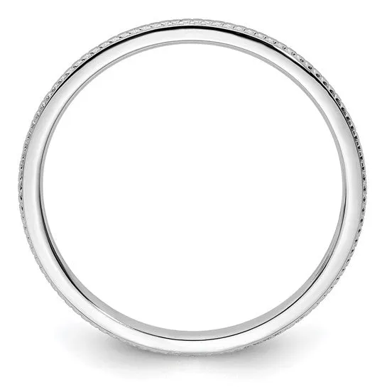 14K Gold 1.2mm Bead Stackable Band
