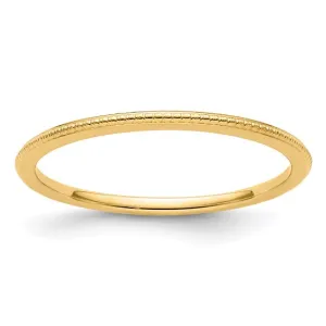 14K Gold 1.2mm Bead Stackable Band