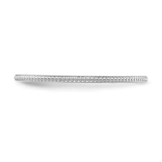 14K Gold 1.2mm Bead Stackable Band