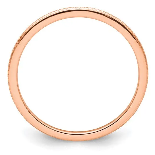 14K Gold 1.2mm Bead Stackable Band