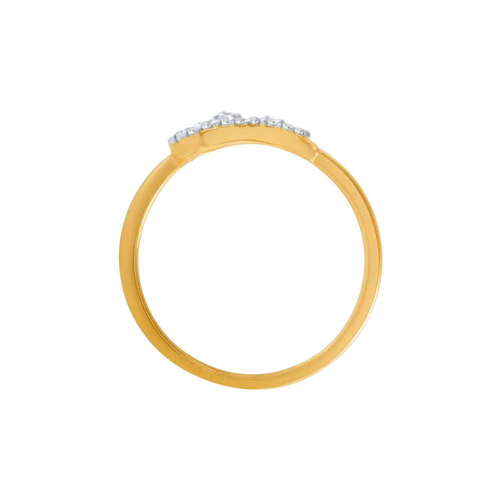 14KT (585) Yellow Gold And Diamond Ring For Women