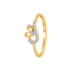 14KT (585) Yellow Gold And Diamond Ring For Women