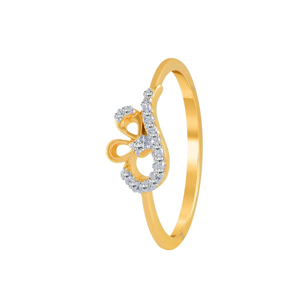 14KT (585) Yellow Gold And Diamond Ring For Women
