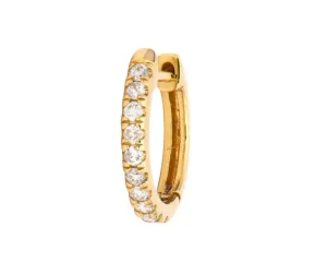 14KYG 0.12CT G SI DIA SINGLE HUGGIE HOOP