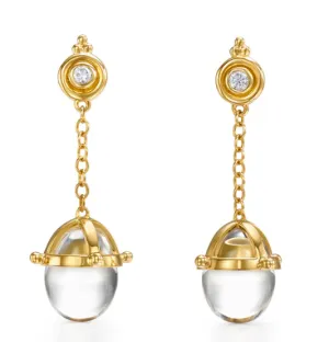 18K Diamond Amulet Drop Earrings