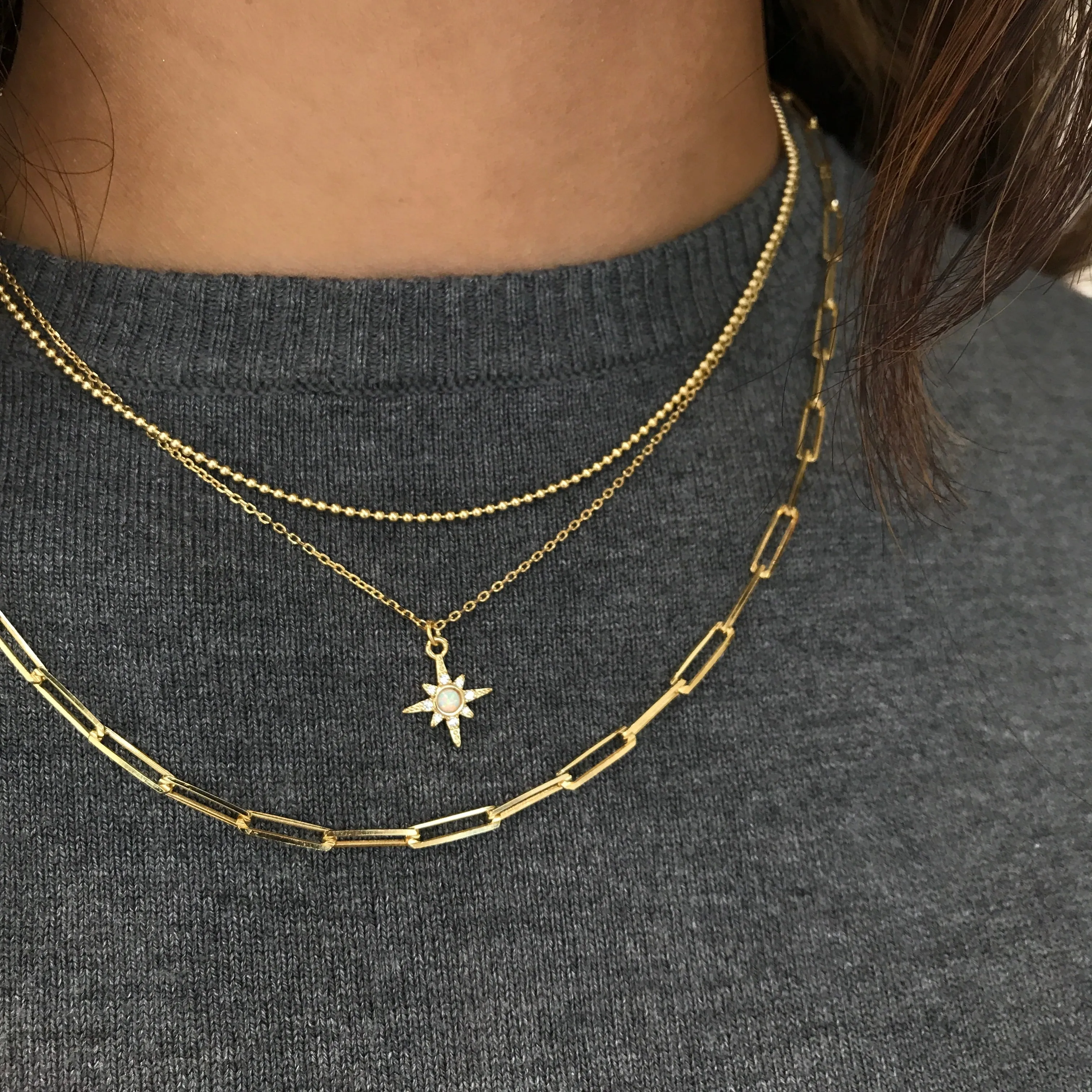 18k/925 Vermeil Simple Ball Necklace