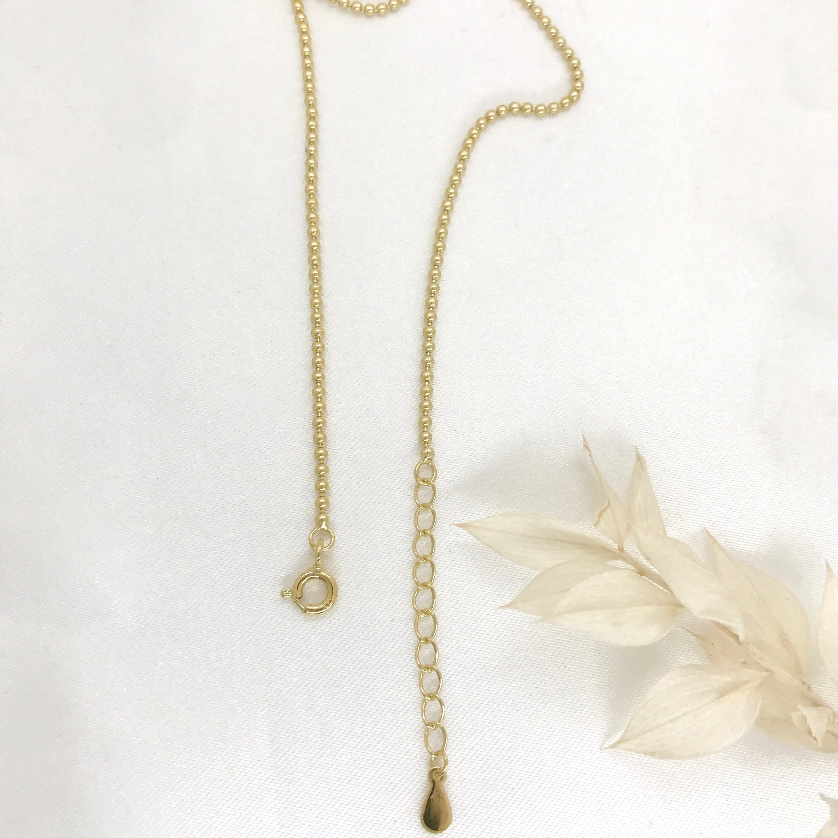 18k/925 Vermeil Simple Ball Necklace