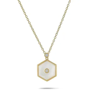 18kt Gold Miseno Mother Of Pearl & Diamond Necklace
