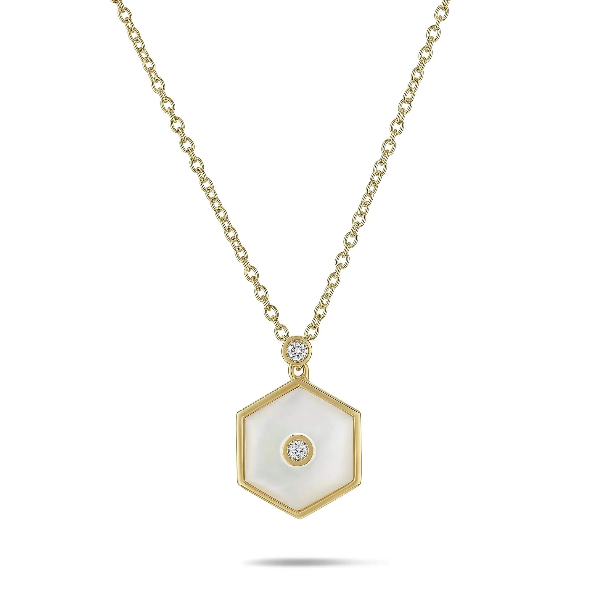 18kt Gold Miseno Mother Of Pearl & Diamond Necklace