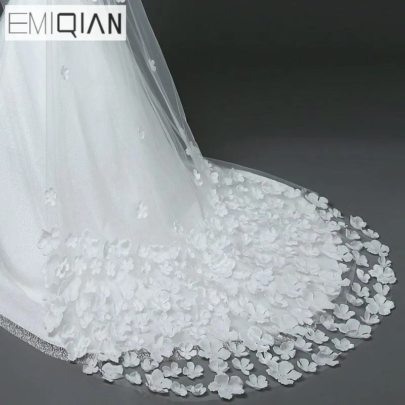 3 Meters Long Bridal Veil Cathedral Wedding Veil