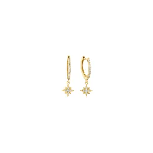 925 Silver earrings gilded with 18k yellow gold assembled with zirconium oxide