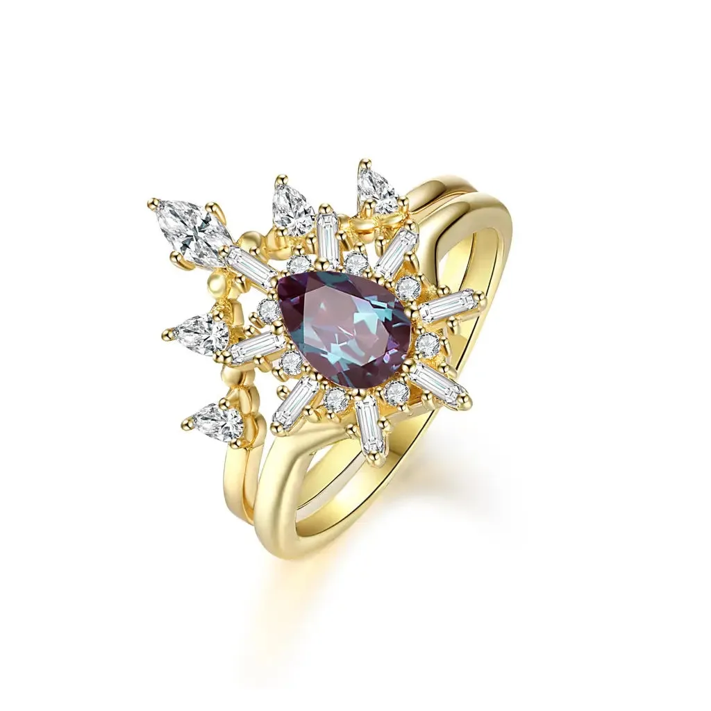 Alice Ring Set - Alexandrite