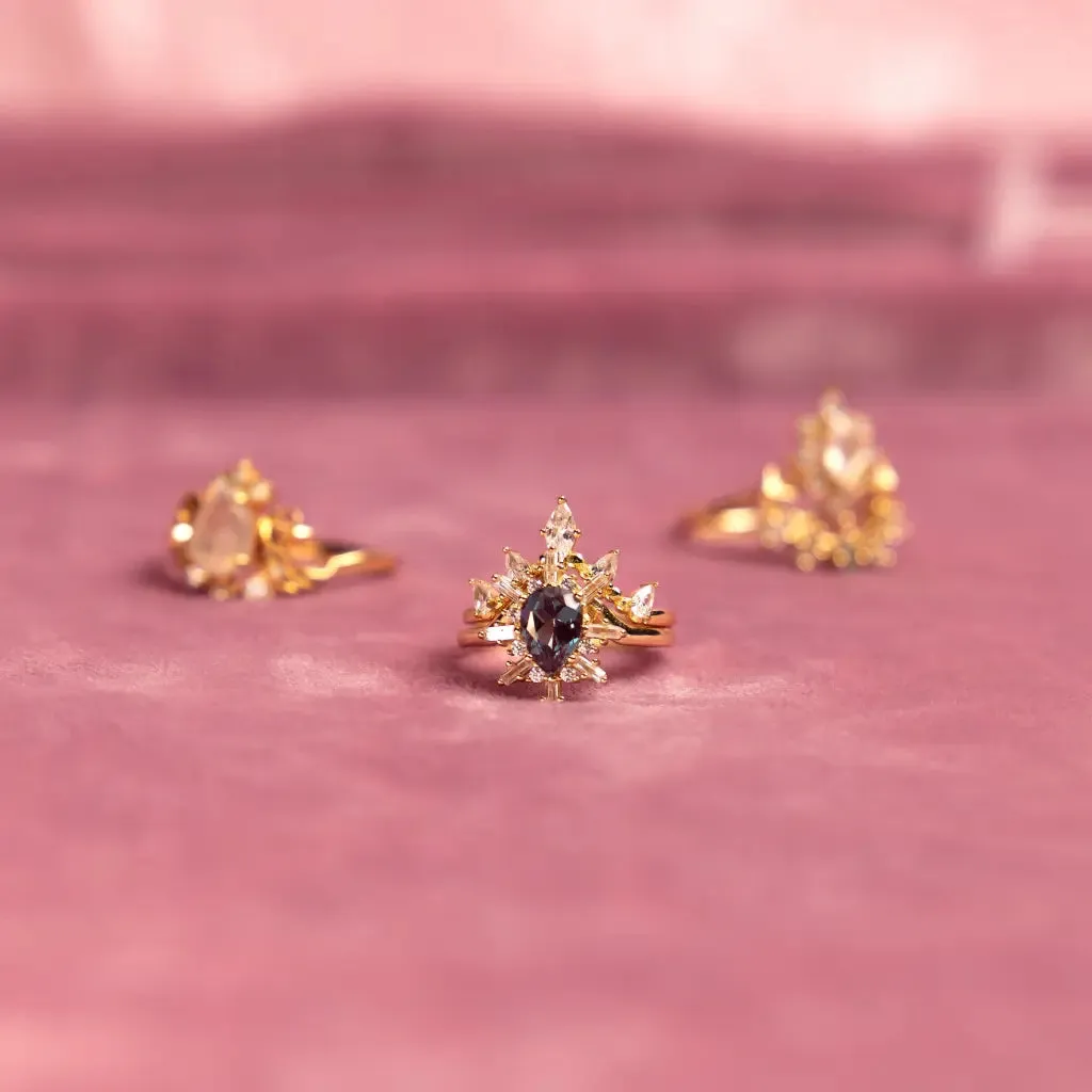 Alice Ring Set - Alexandrite