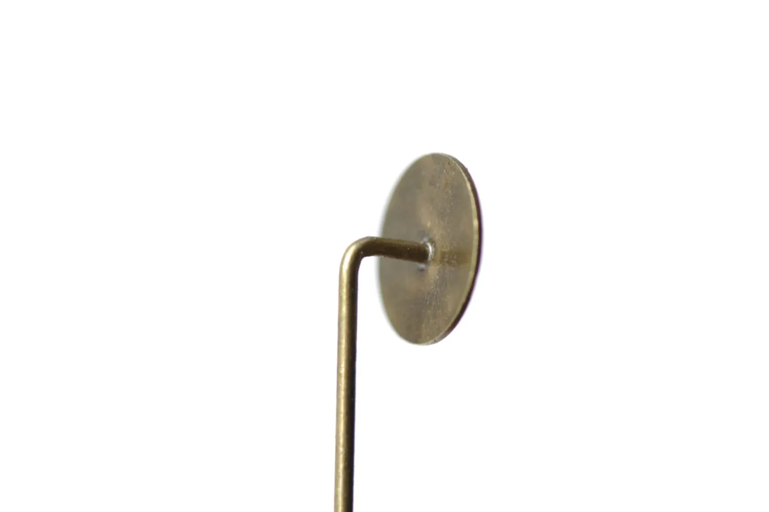 Antique Bronze Stick Pin Clutch Blanks 10mm Pad Set of 10 A8144