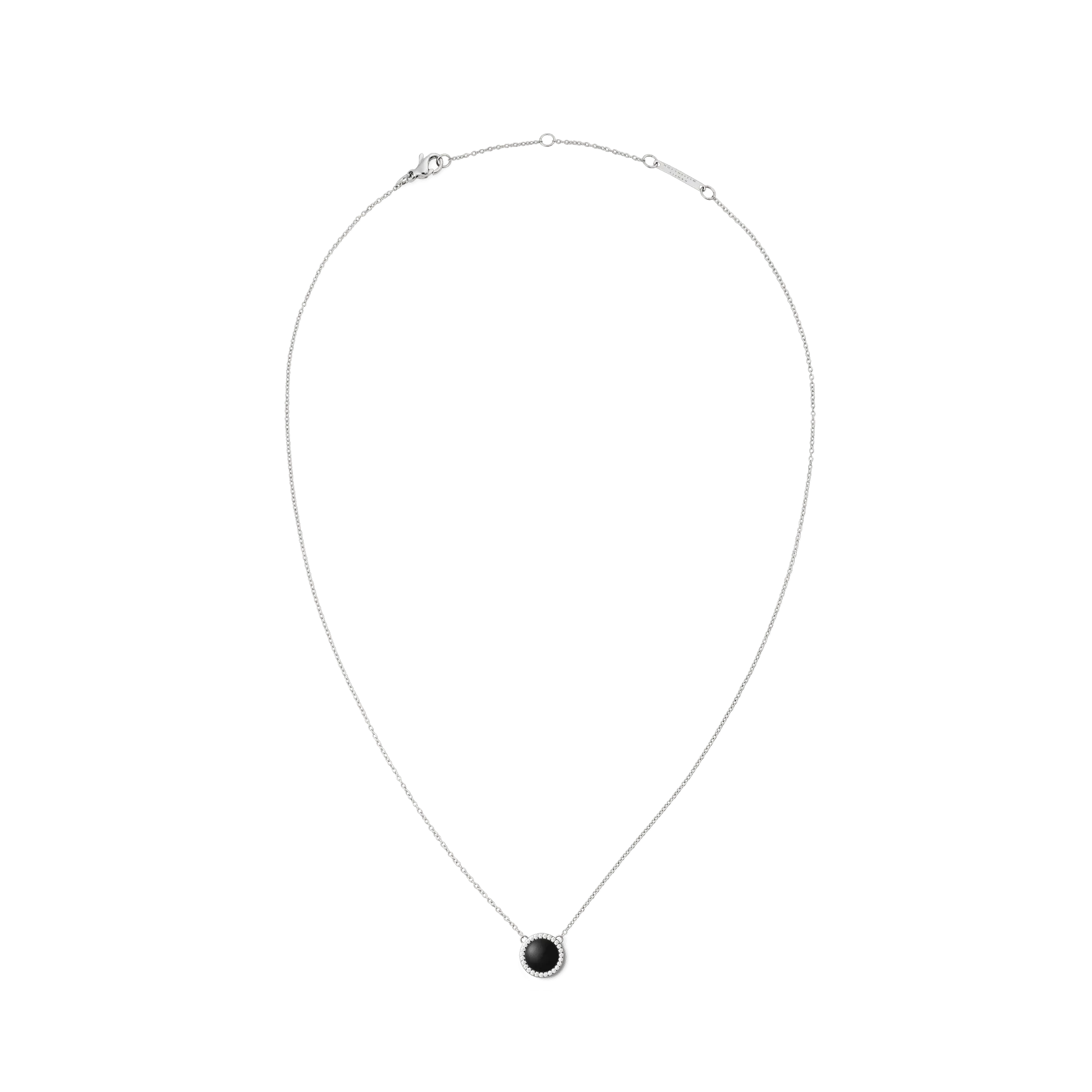 Audrey Necklace Black Agathe Silver