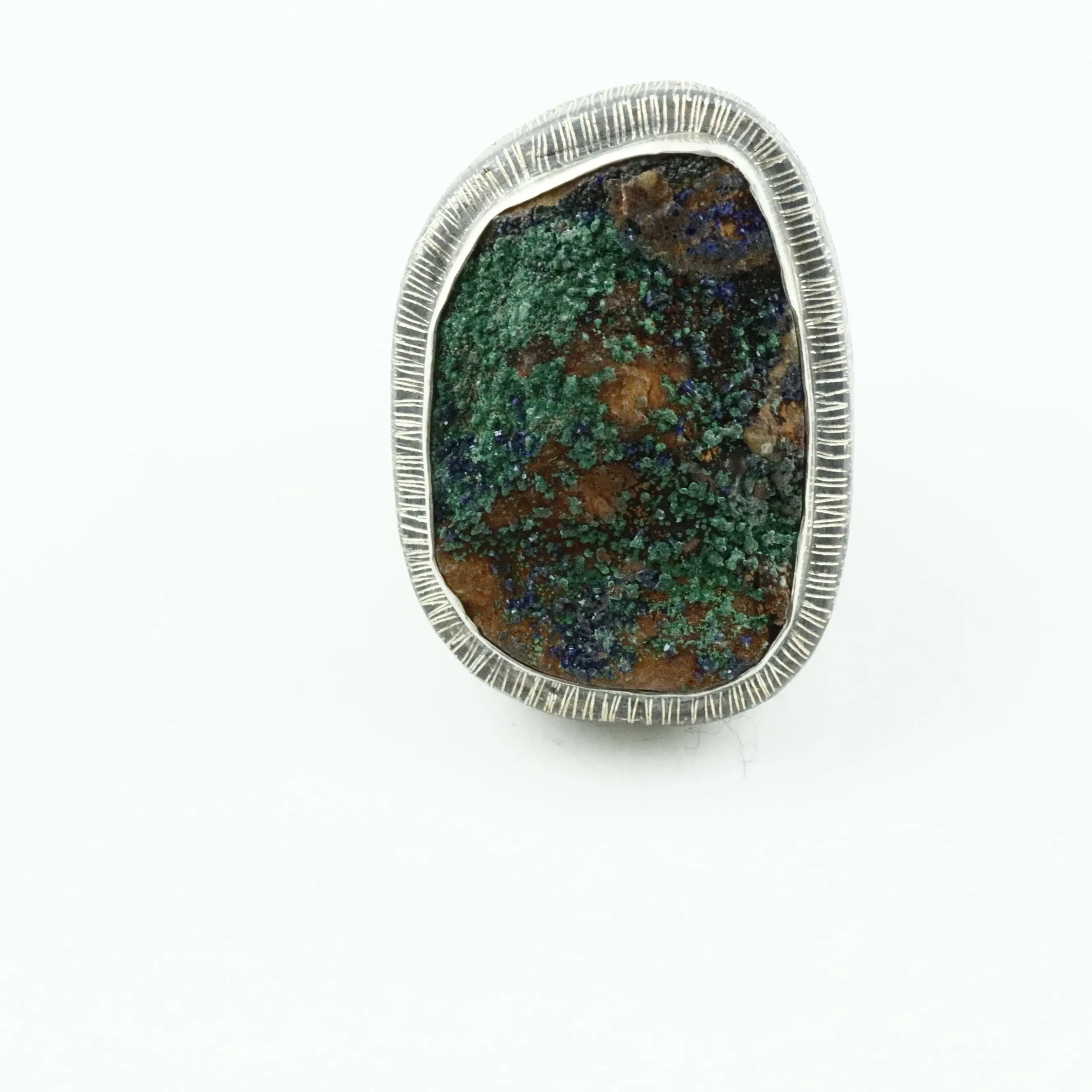 Azurite Druzy Ring