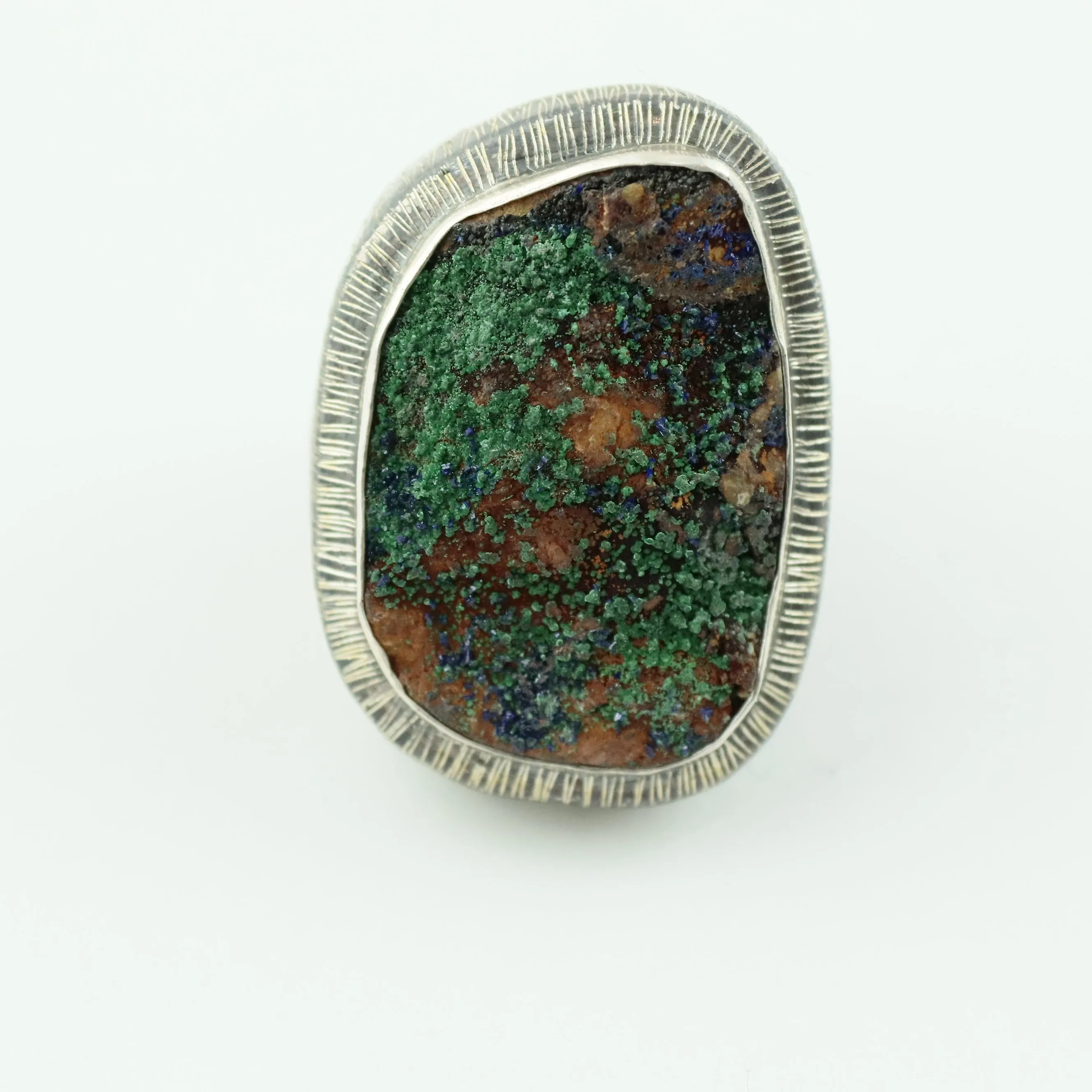 Azurite Druzy Ring