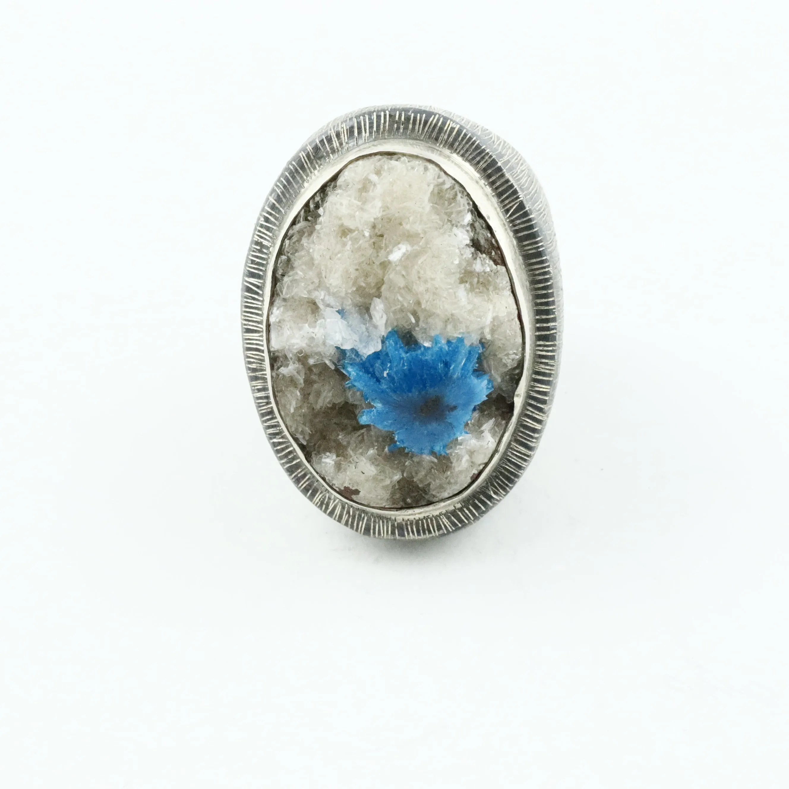 Azurite Druzy Ring