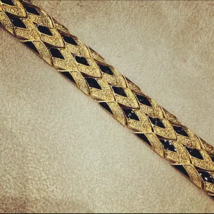 Balenciaga Black chequered vintage bracelet