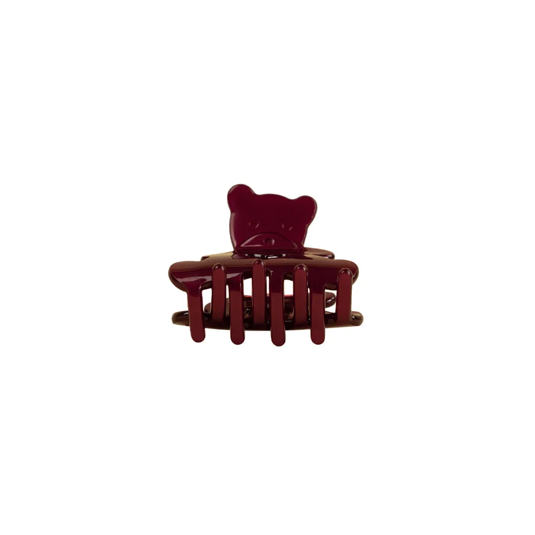 BEAR CLIP HOLLY JOLLY RED