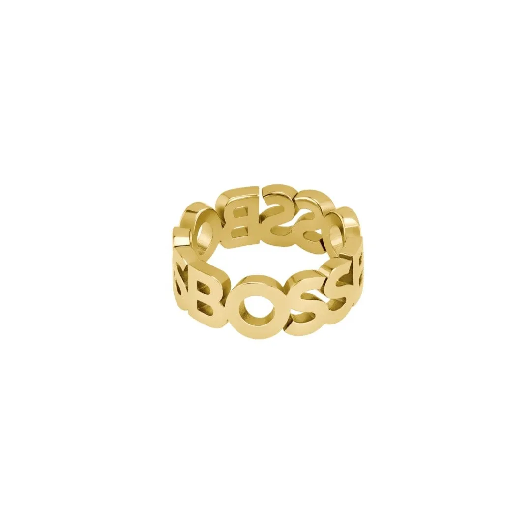 Boss Jewellery Kassy Light Yellow Gold IP Gents Ring D