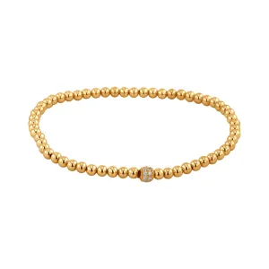 Bracelet in 925 silver gilded with 18k rose gold assembled with zirconium oxide