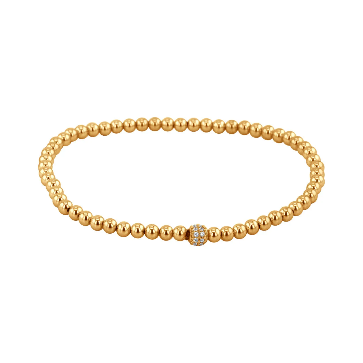 Bracelet in 925 silver gilded with 18k rose gold assembled with zirconium oxide