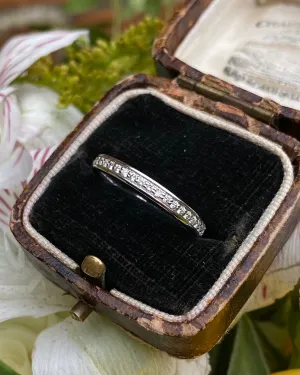 Brilliant Cut Diamond Half Eternity Wedding Ring 0.18ct 18ct White Gold