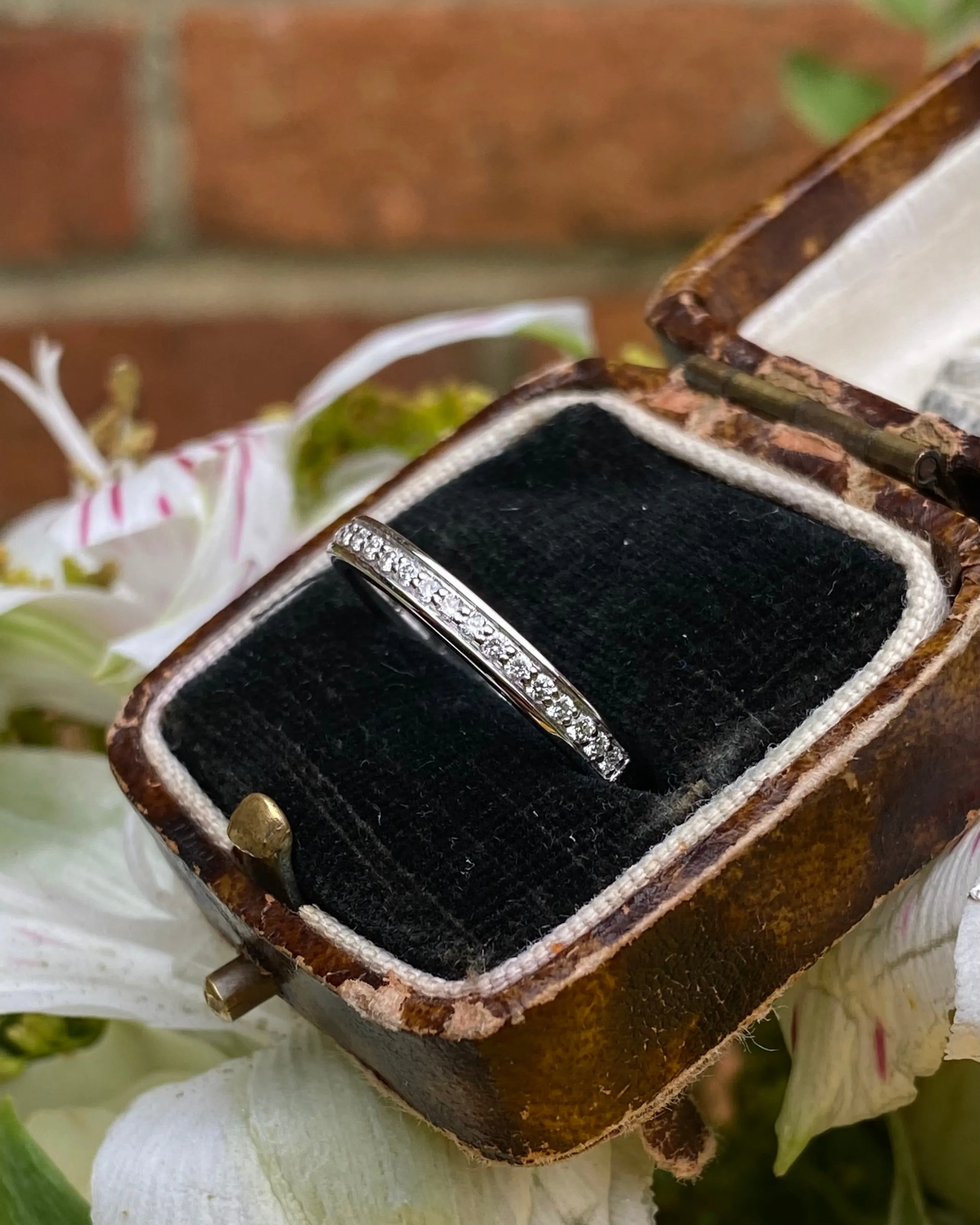 Brilliant Cut Diamond Half Eternity Wedding Ring 0.18ct 18ct White Gold