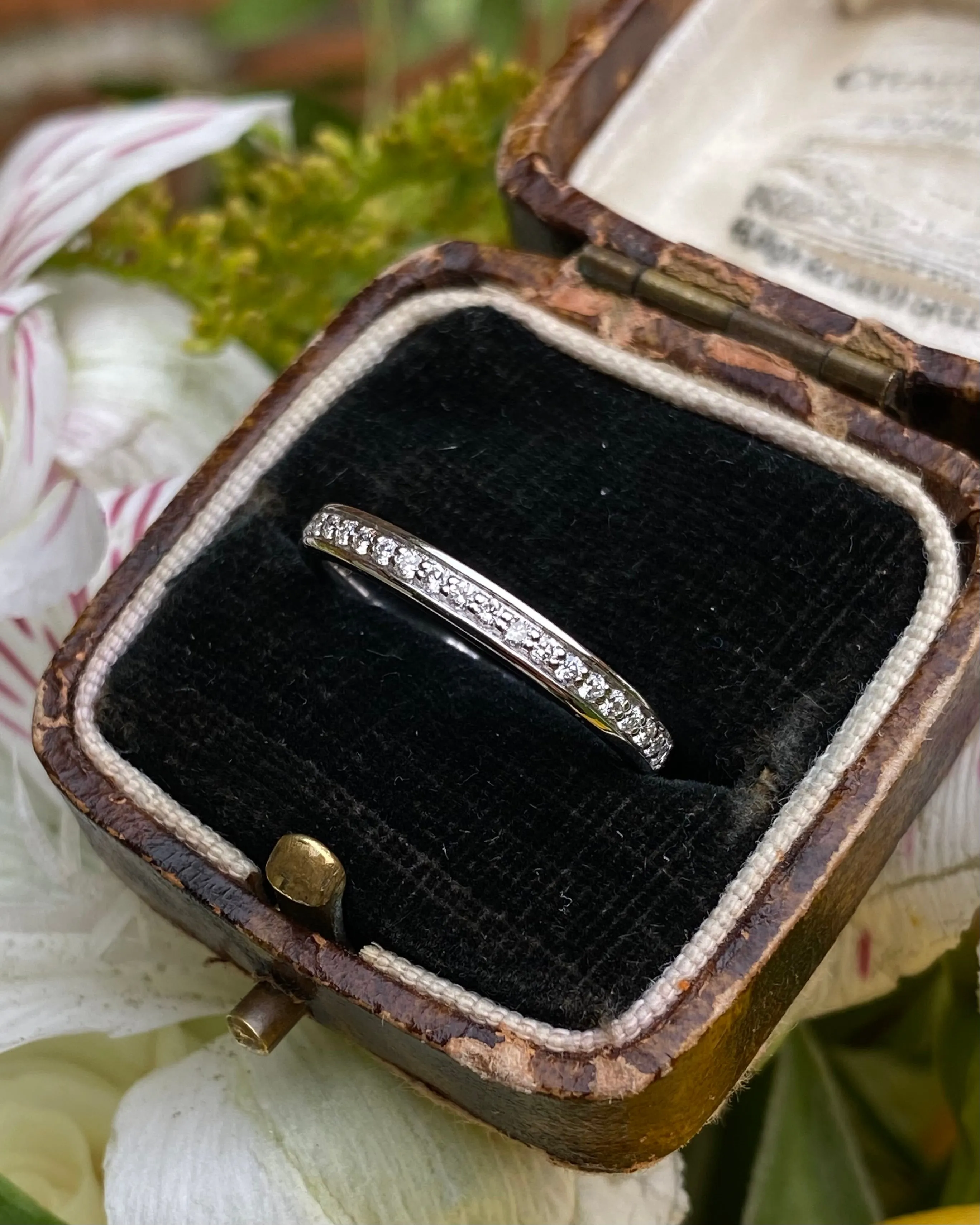 Brilliant Cut Diamond Half Eternity Wedding Ring 0.18ct 18ct White Gold