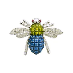 Brooch - Ruby and Diamond (Enamel)