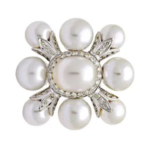 Brooch - South Sea Pearl and Diamond
