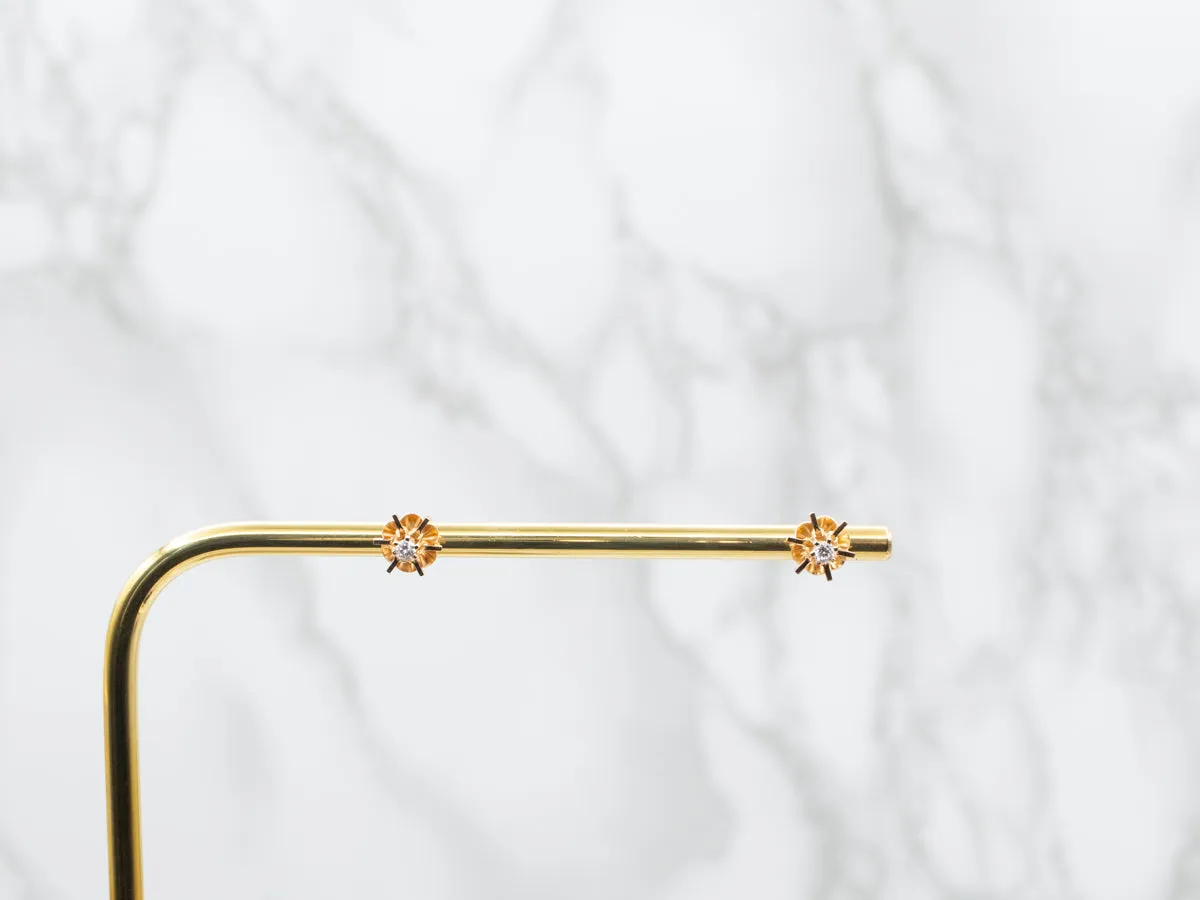 Buttercup Set Diamond Stud Earrings