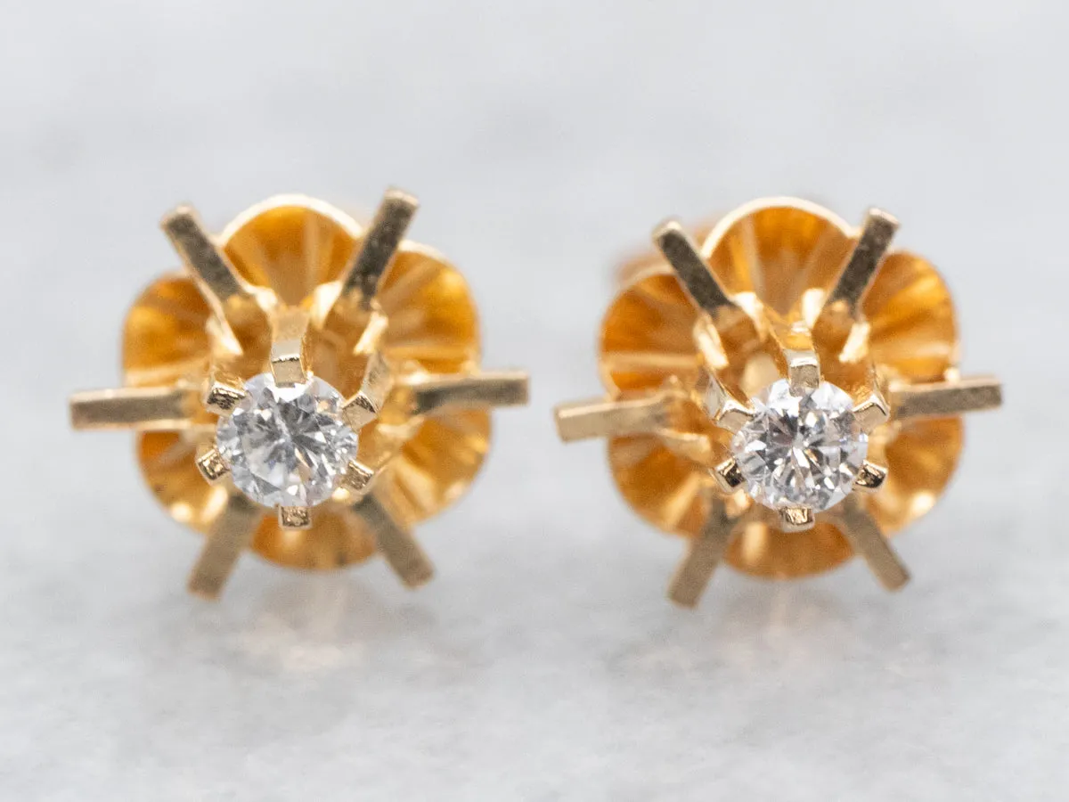Buttercup Set Diamond Stud Earrings