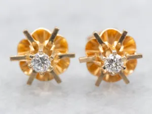 Buttercup Set Diamond Stud Earrings