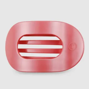 Calming Coral Flat Round Hair Clip - Medium