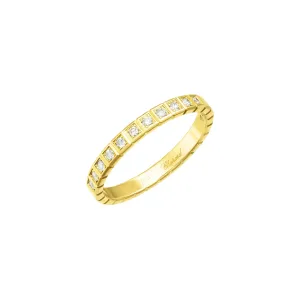 Chopard Ice Cube 18ct Yellow Gold Diamond Half Set Slim Ring