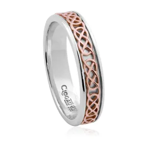 Clogau Annwyl Sterling Silver 9ct Rose Gold Ring