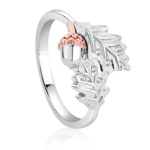 Clogau Royal Oak Leaf Sterling Silver Ring D