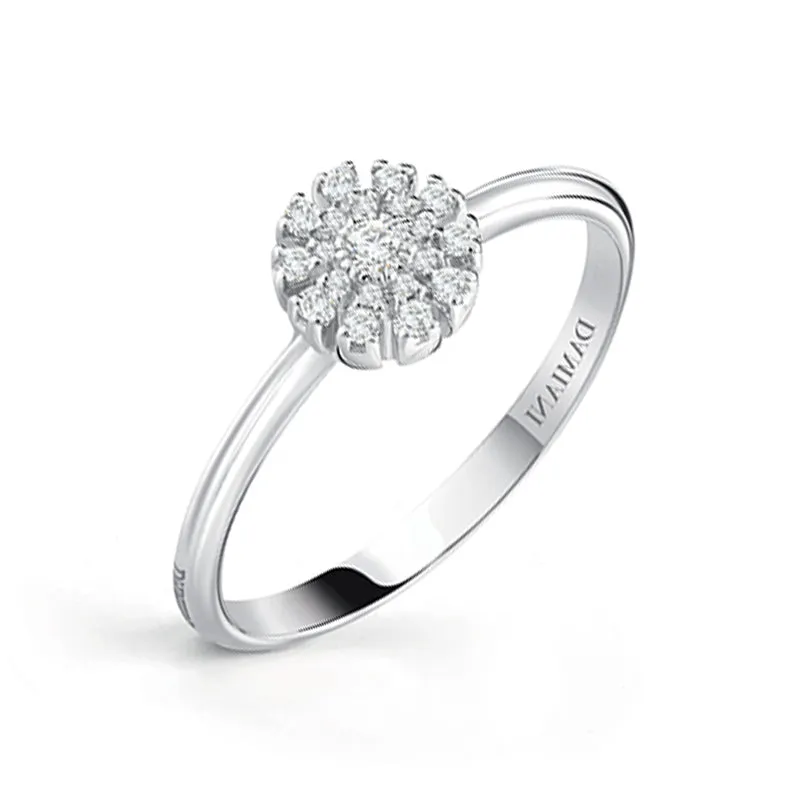 Damiani Margherita 18ct White Gold 0.10ct Diamond Ring