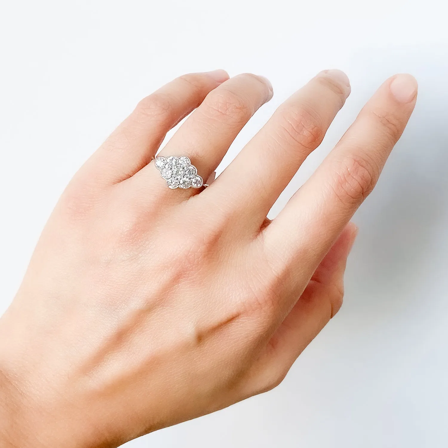 Deco Marquise Cluster Ring