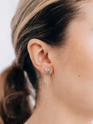 Deux Carr?? Fringe Earring