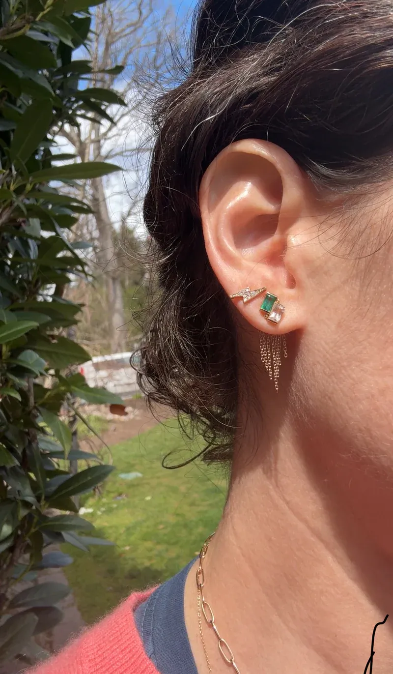 Deux Carr?? Fringe Earring