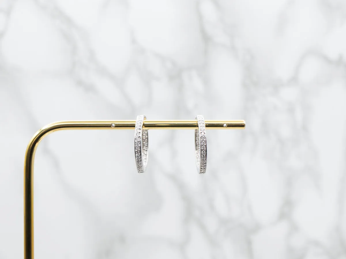 Diamond Encrusted Hoop Earrings