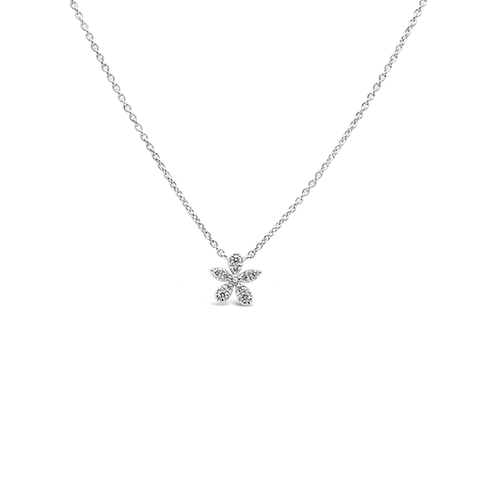 Diamond Flower Pendant