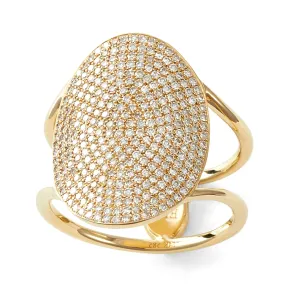Diamond Jumbo Oval Gold Ring