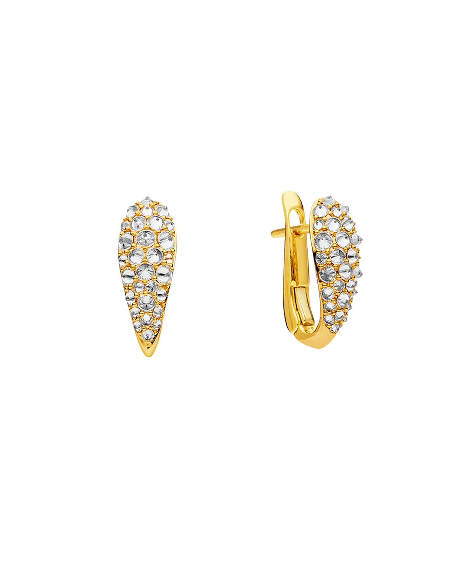 Diamond Touchstone Horseshoe Earrings | Diamonds and Yellow Gold